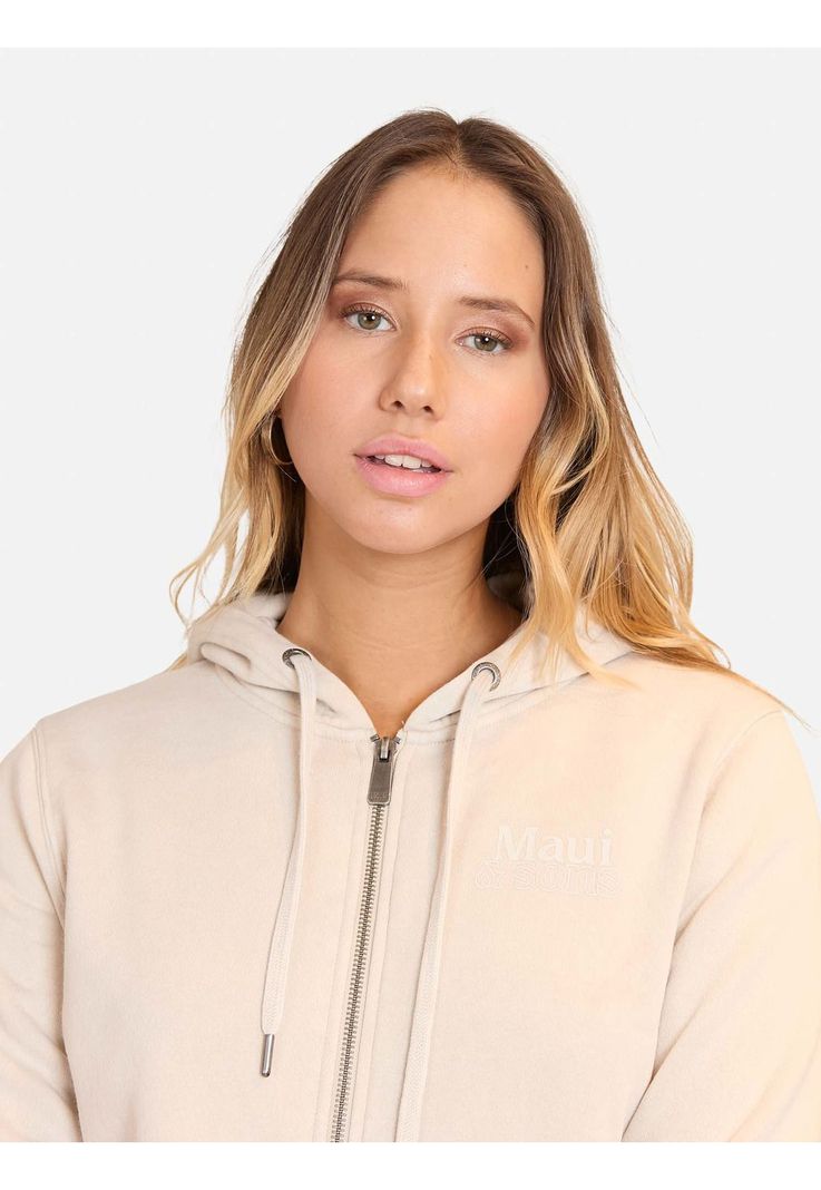 Poleron FZ Ember Beige Mujer Maui and Sons-2