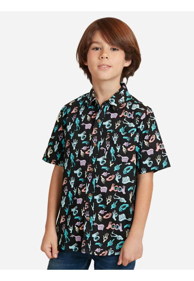 Camisa Azy Hand Shirt Niño Multicolor Maui And Sons-0