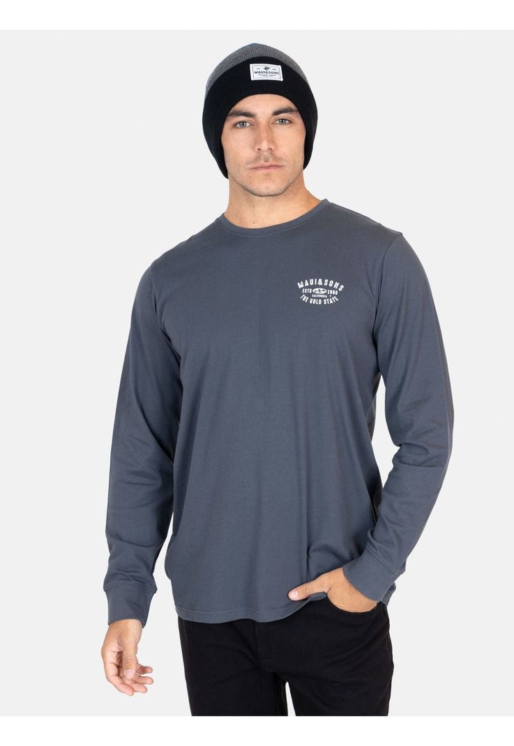 Polera ML Golden Gris Hombre Maui And Sons-0