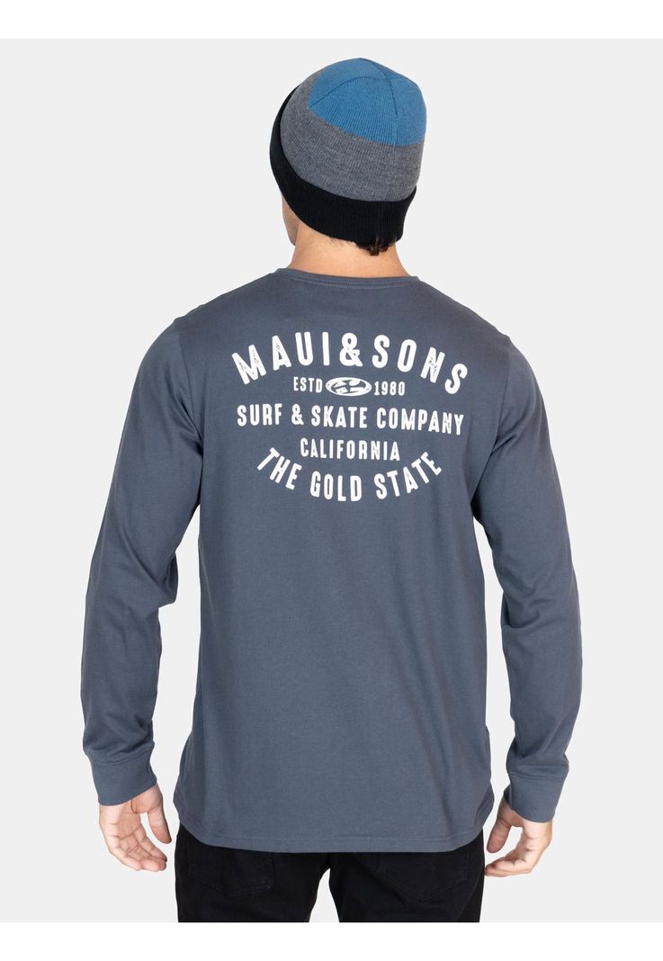 Polera ML Golden Gris Hombre Maui And Sons-1