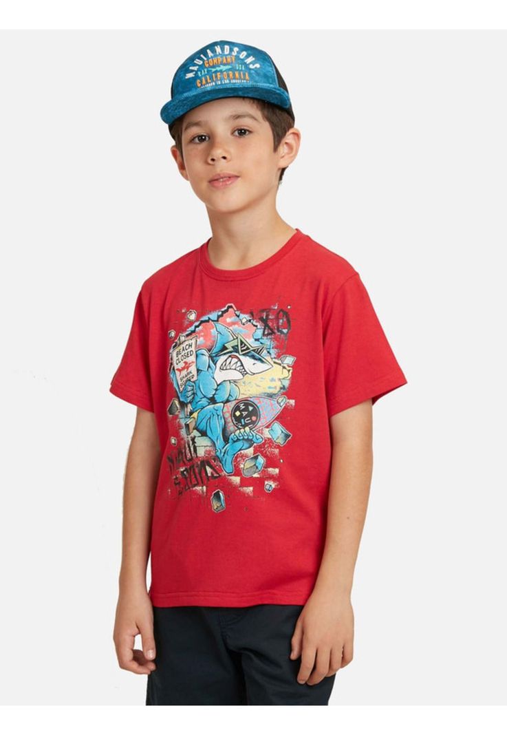 Pack Polera Jockey Infantil Rojo Maui and sons-0