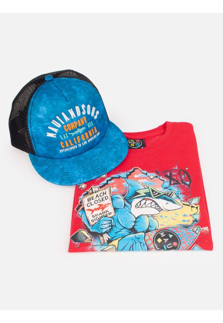 Pack Polera Jockey Infantil Rojo Maui and sons-3