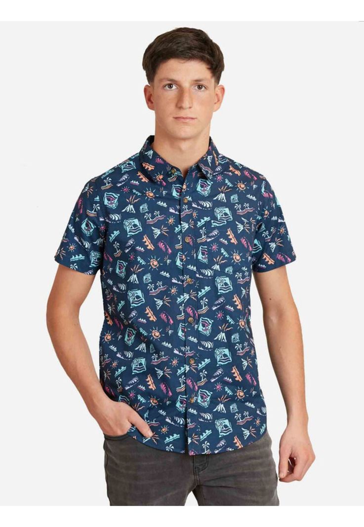 Camisa Mc 5C900 Juvenil Hombre Multicolor Maui And Sons-0