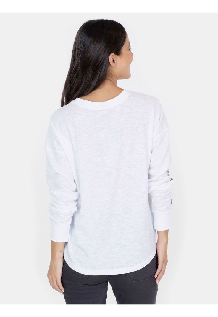 Polera ML Meditation Blanco Mujer Maui And Sons-1