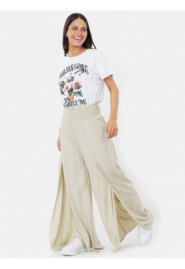 Pantalon Playero Weneeler Beige Mujer Maui And Sons-2