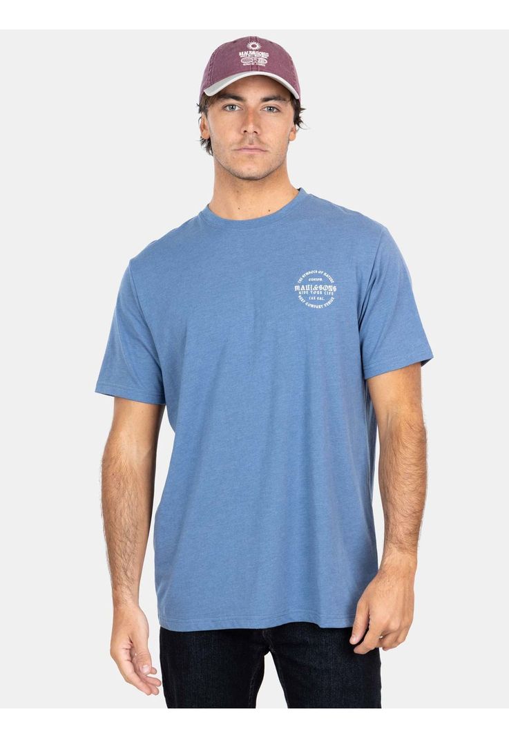 Polera MC Mel. Branded Celeste Hombre Maui And Sons-0