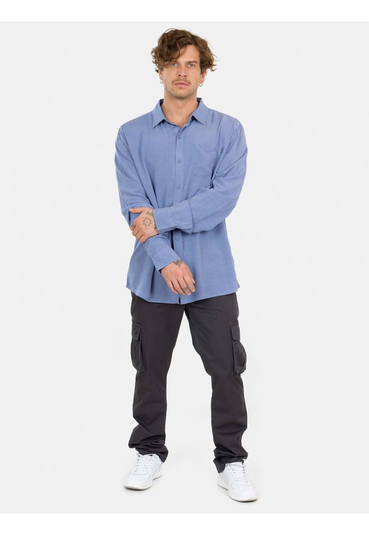 Camisa ML Sunset Shore Azul Hombre Maui And Sons-2
