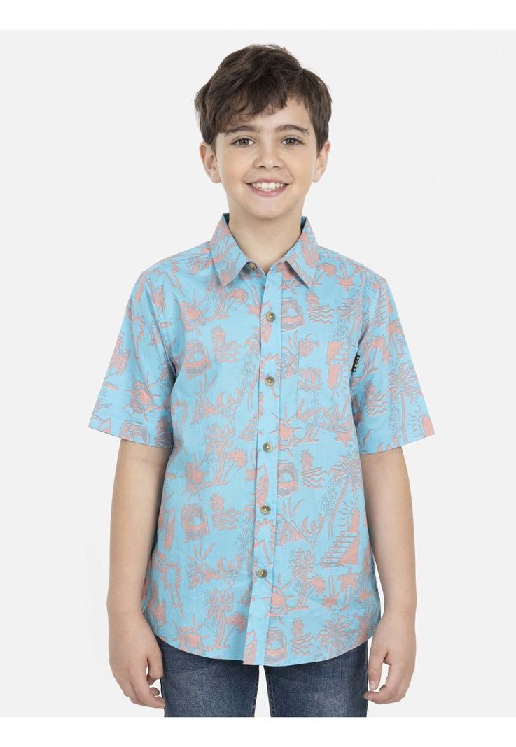Camisa HIBISCUS ART Niño Multicolor Maui and Sons-1
