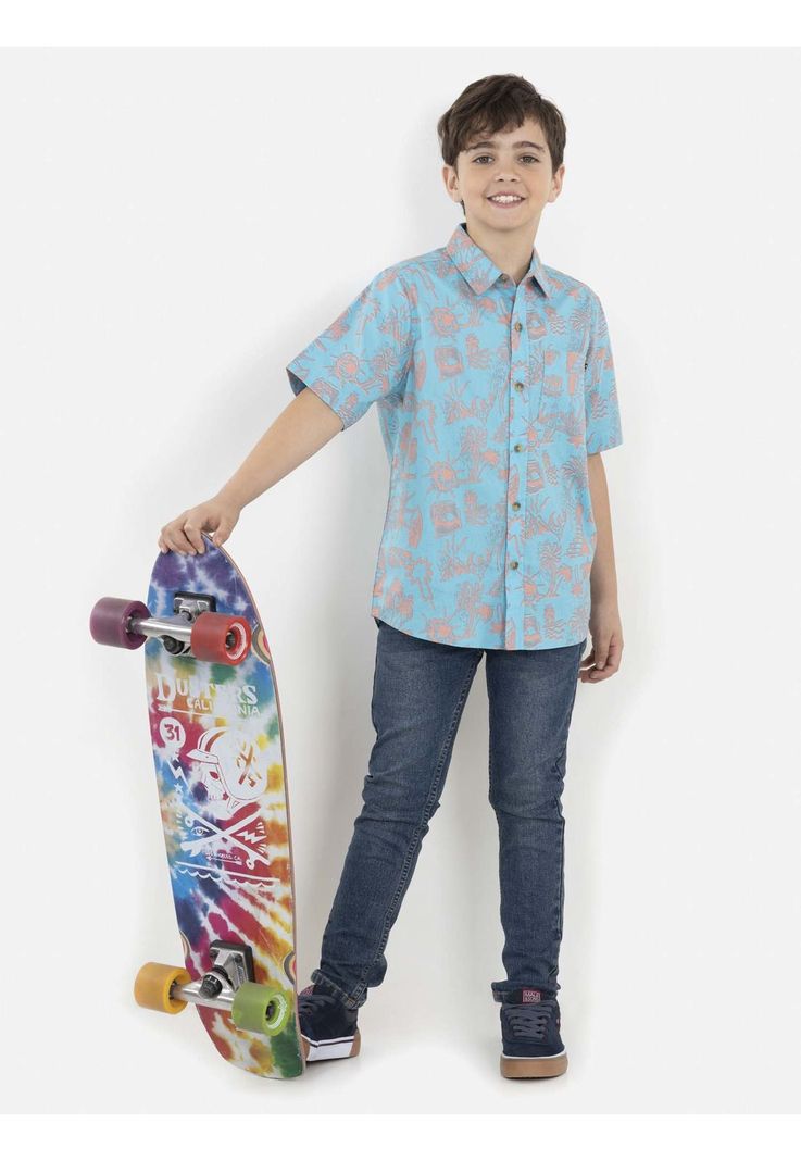 Camisa HIBISCUS ART Niño Multicolor Maui and Sons-2
