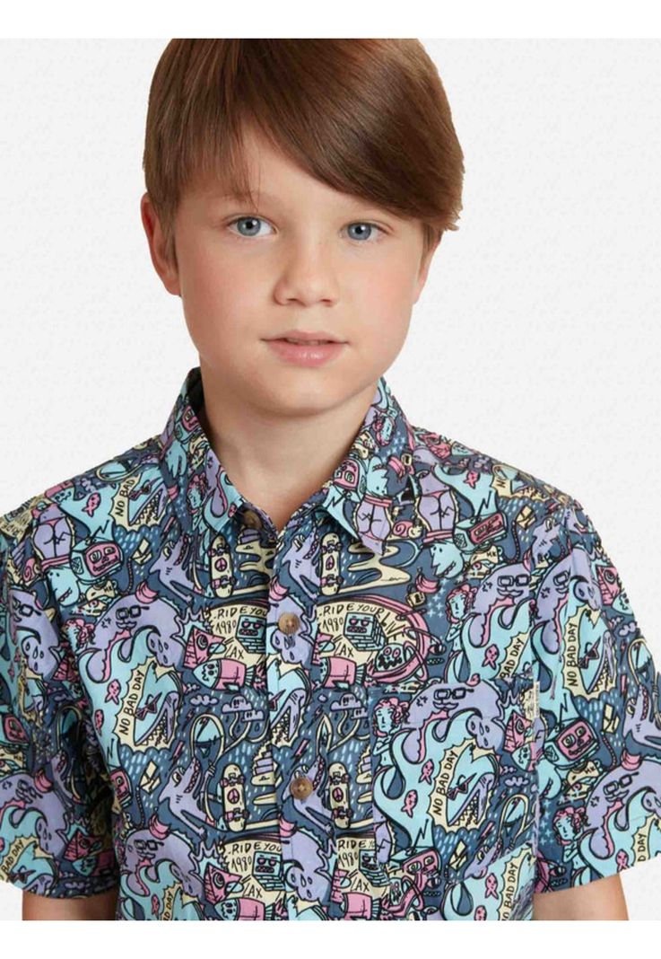 Camisa Comics Shirt Niño Multicolor Maui And Sons-2