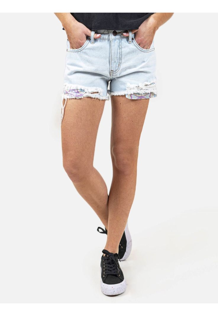 Short Jeans 5B637 Mujer Celeste Maui And Sons-0