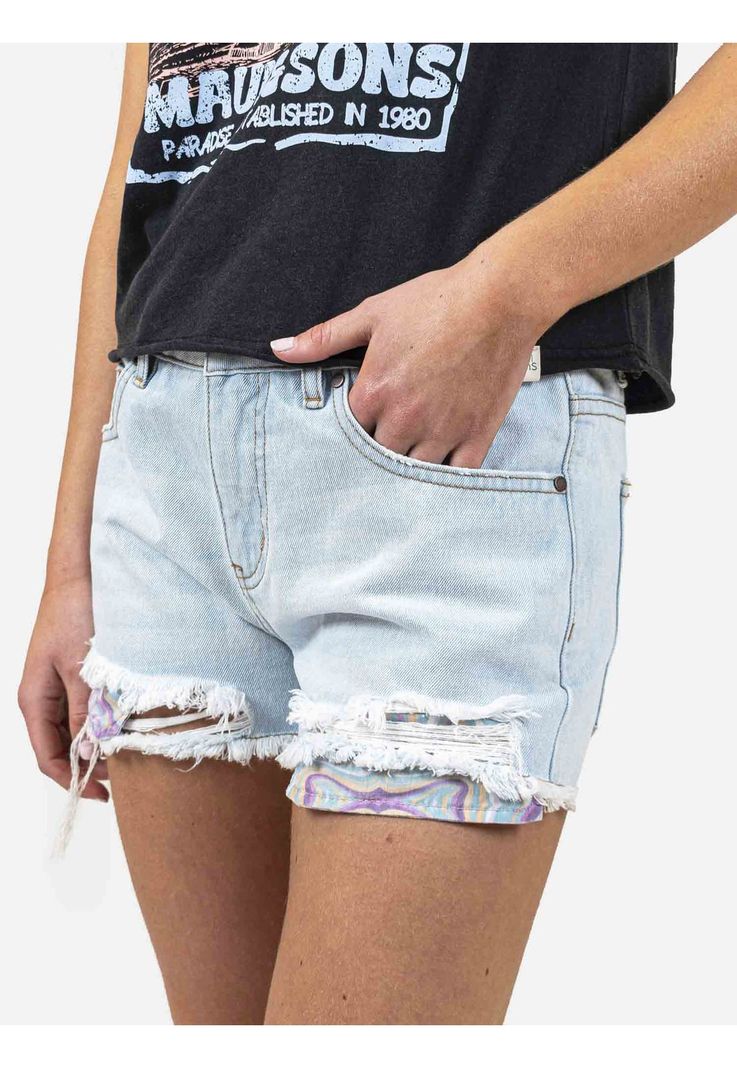 Short Jeans 5B637 Mujer Celeste Maui And Sons-2