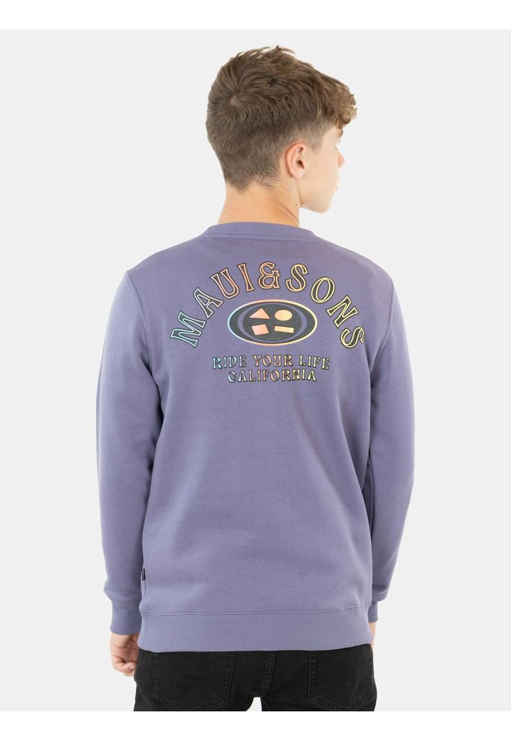Poleron Logo Gradient Young Morado Juvenil Maui And Sons-1