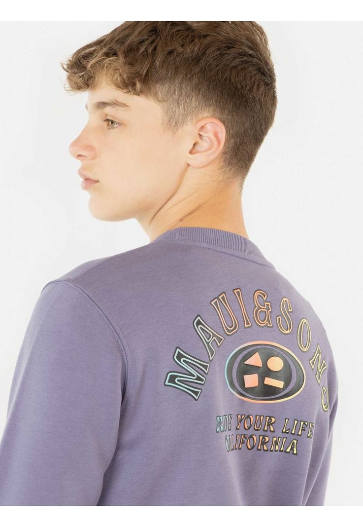 Poleron Logo Gradient Young Morado Juvenil Maui And Sons-2