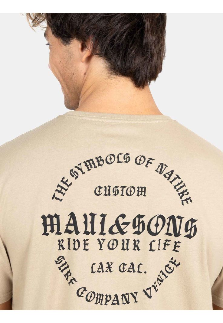 Polera MC The Symbols Of Nature  Café Hombre Maui And Sons-3