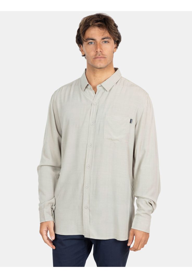 Camisa ML Sunset Shore Khaki Hombre Maui And Sons-0
