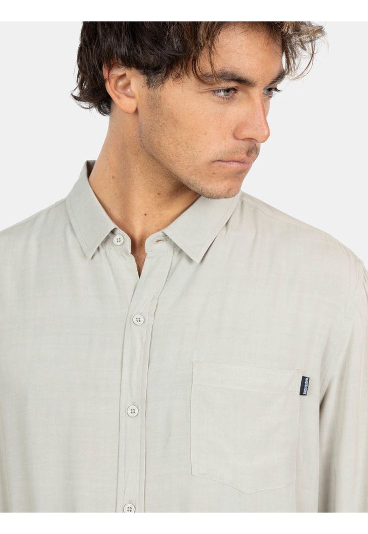Camisa ML Sunset Shore Khaki Hombre Maui And Sons-3