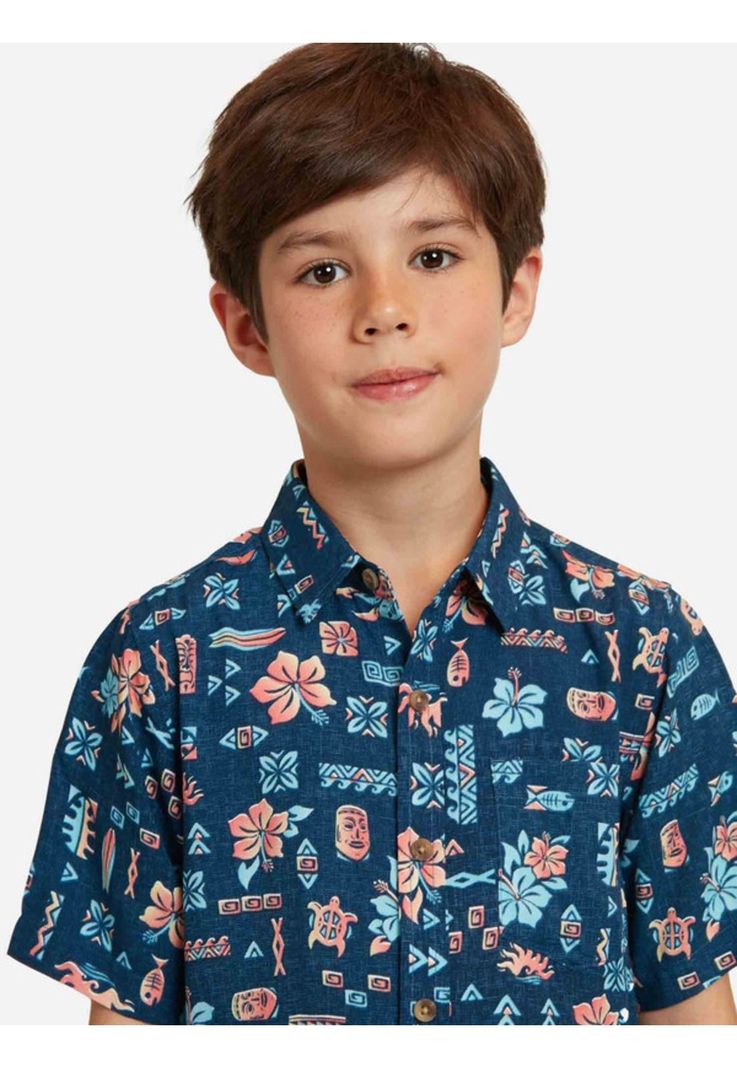 Camisa MC Hawaiian Icon Shirt Niño Multicolor Maui and Sons-2