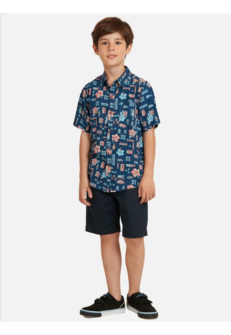 Camisa MC Hawaiian Icon Shirt Niño Multicolor Maui and Sons-3