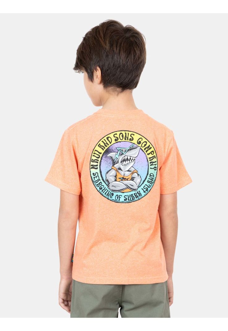 Polera MC Shark Island Naranja Niño Maui And Sons-3