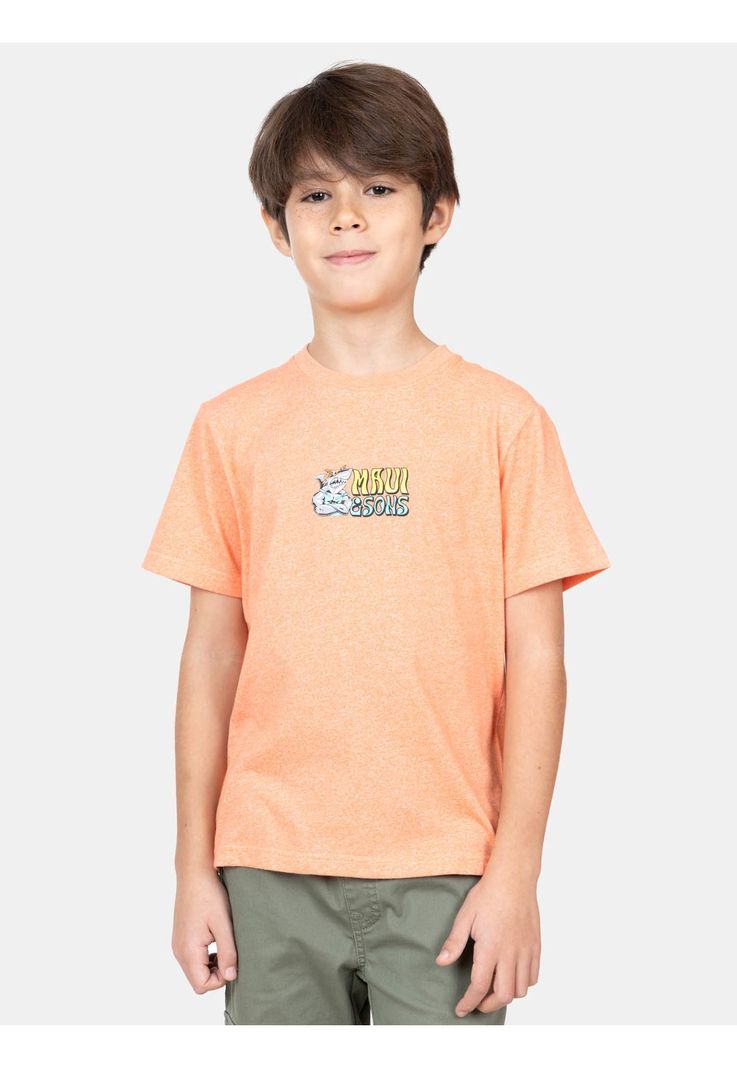 Polera MC Shark Island Naranja Niño Maui And Sons-0