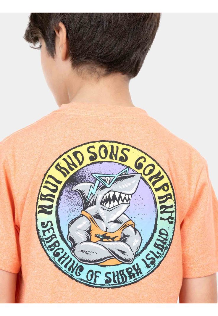 Polera MC Shark Island Naranja Niño Maui And Sons-1