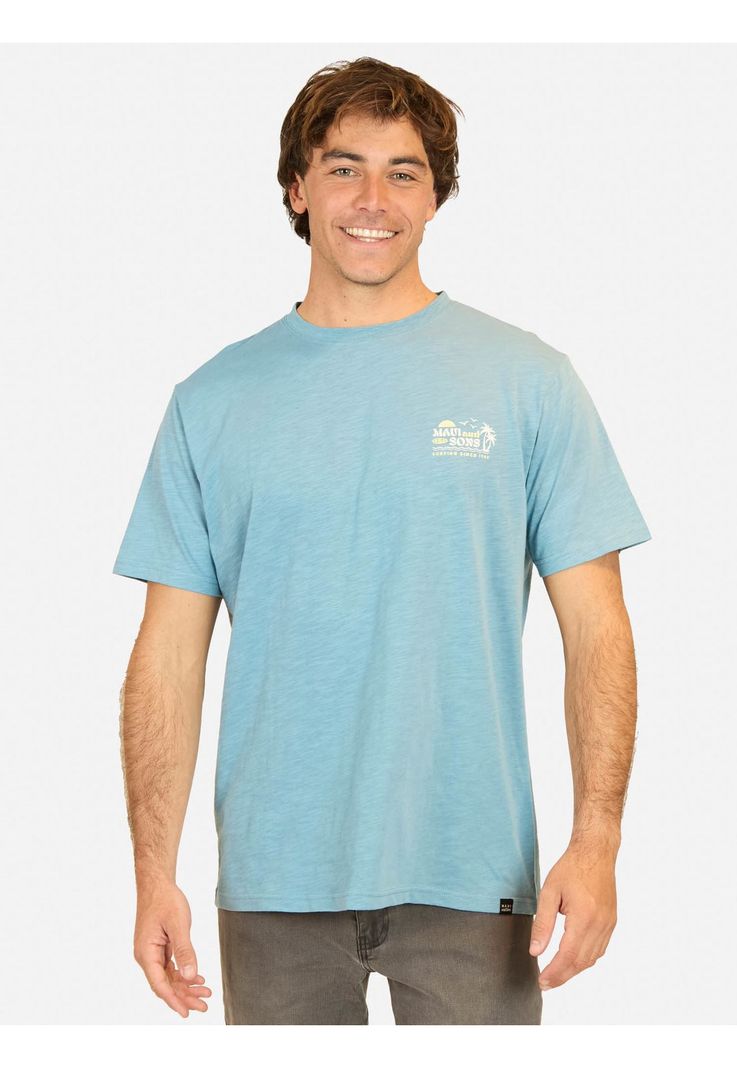 Polera MC Surfing Since  Azul Hombre Maui And Sons-0