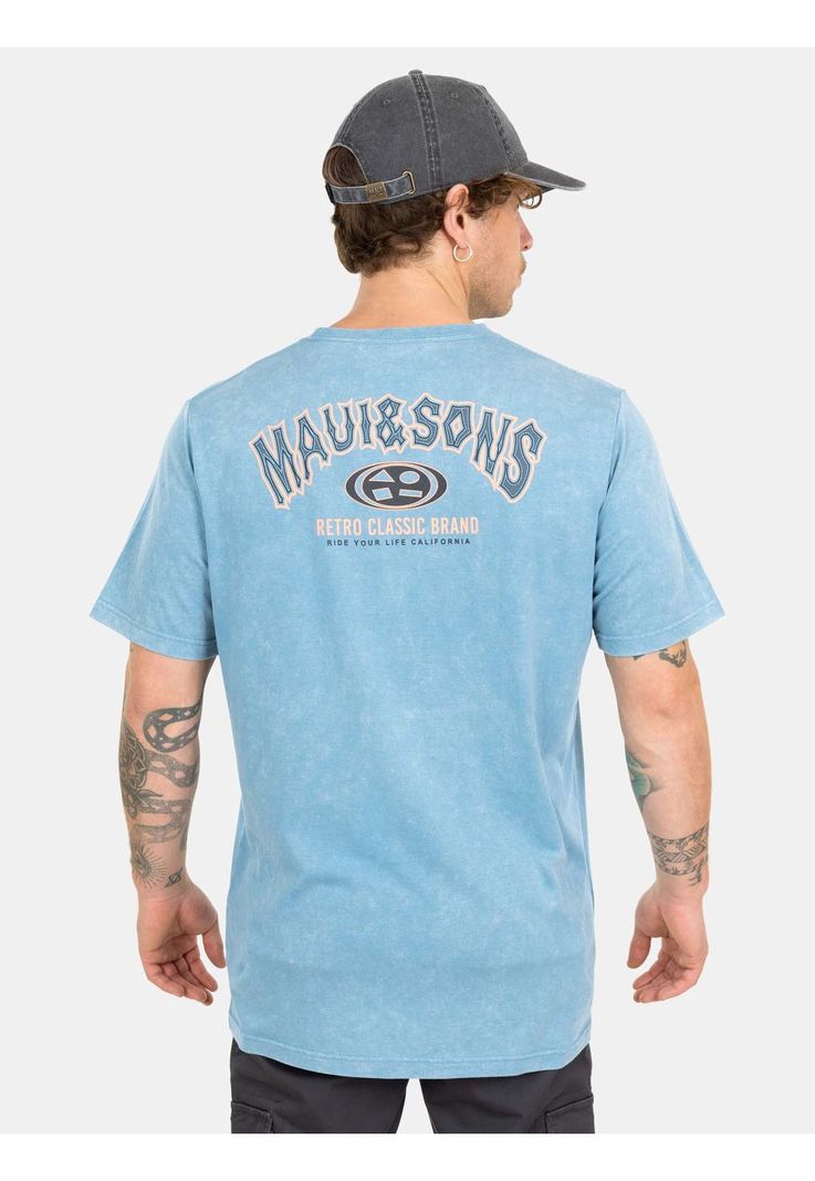 Polera MC Retro Classic Celeste Hombre Maui And Sons-1