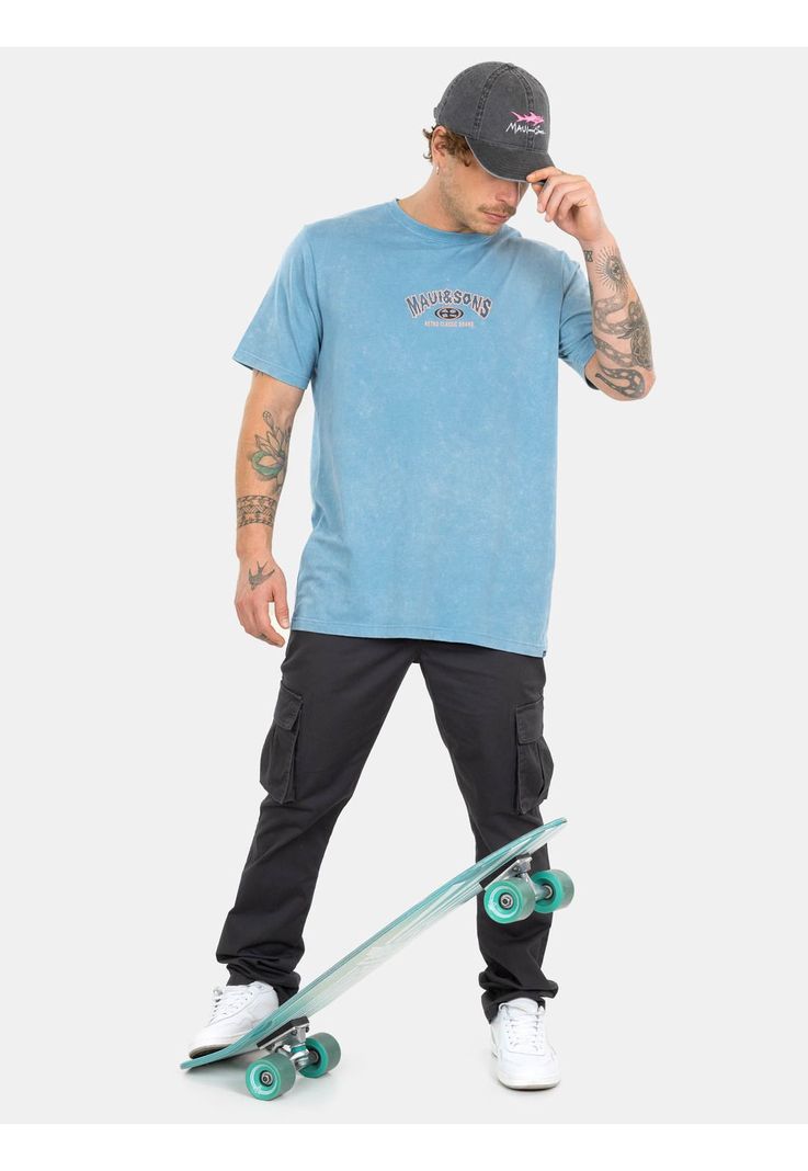 Polera MC Retro Classic Celeste Hombre Maui And Sons-2