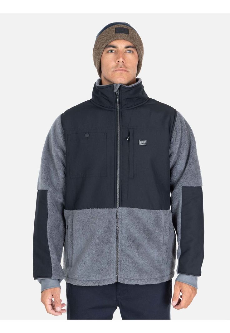 Poleron Bonded Drift Gris Hombre Maui And Sons