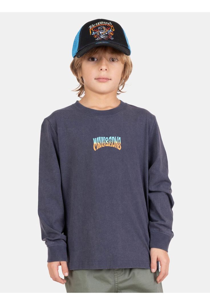 Polera Splashy ML Azul Infantil Maui And Sons 4