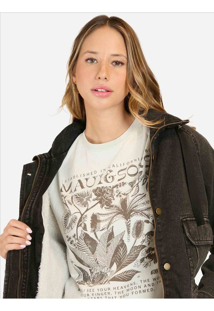 Chaqueta Pegaso Negro Mujer Maui And Sons-2