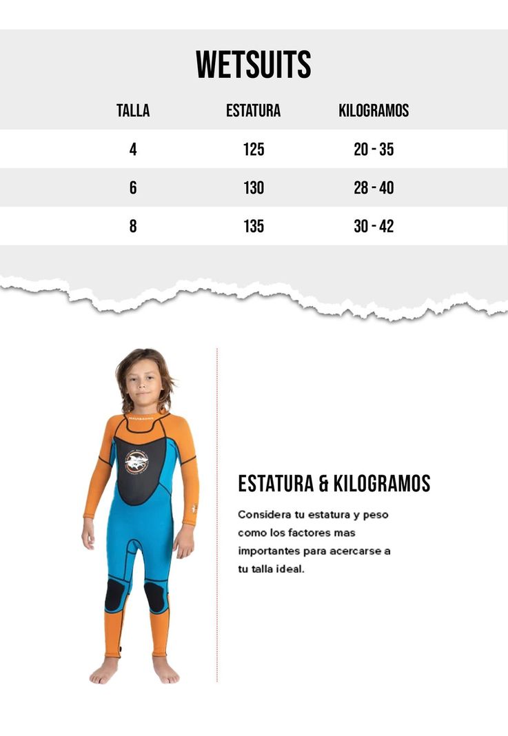 Traje Agua Extrac Azul Infantil Niño Maui And Sons-4