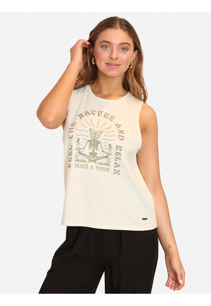 Polera MC Feel Relax Khaki Mujer Maui And Sons-0