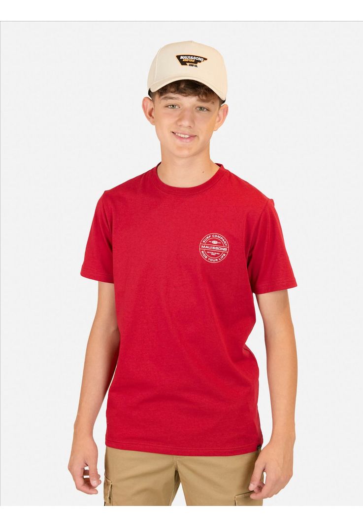 Polera MC Anuenue Rojo infantil Maui And Sons-0