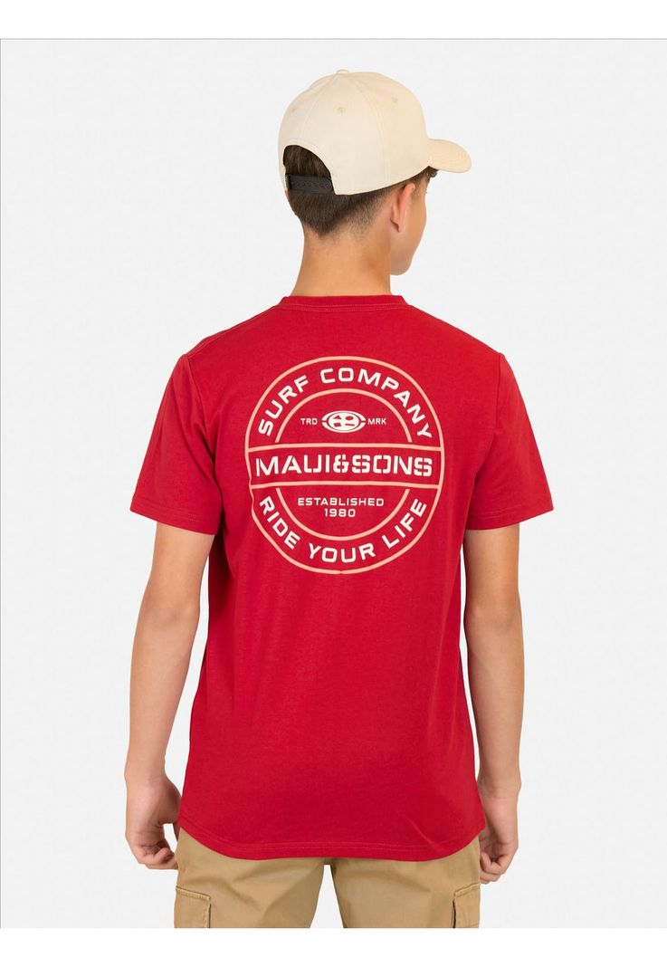 Polera MC Anuenue Rojo infantil Maui And Sons-1