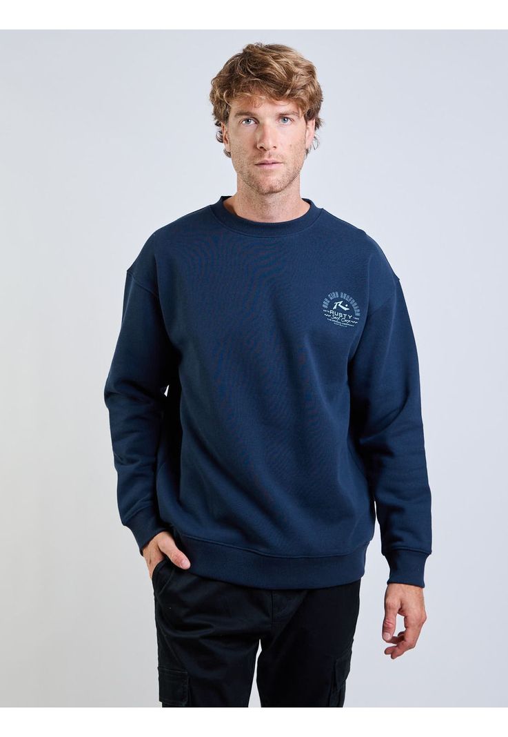 Poleron CR Heat Surf Crew Azul Hombre Rusty