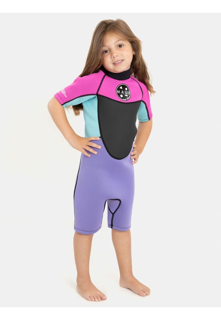 Traje Agua Princey Naranjo Infantil Niña Maui And Sons-1