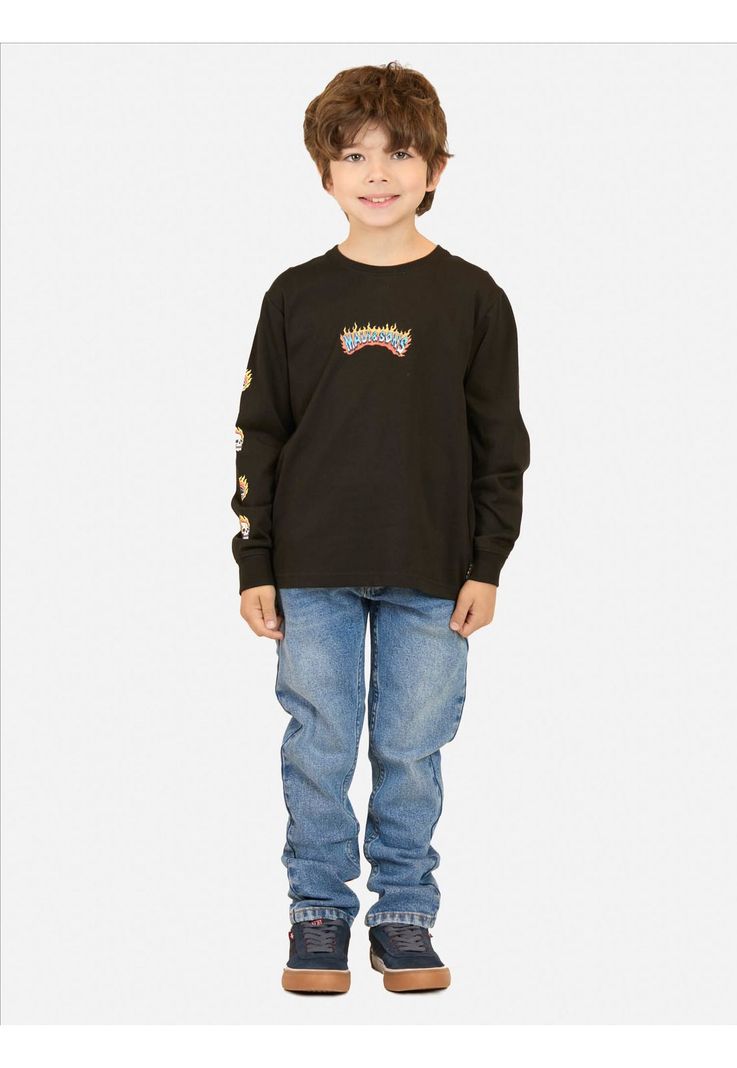 Polera ML Lush Island Negro Infantil Maui And Sons-3