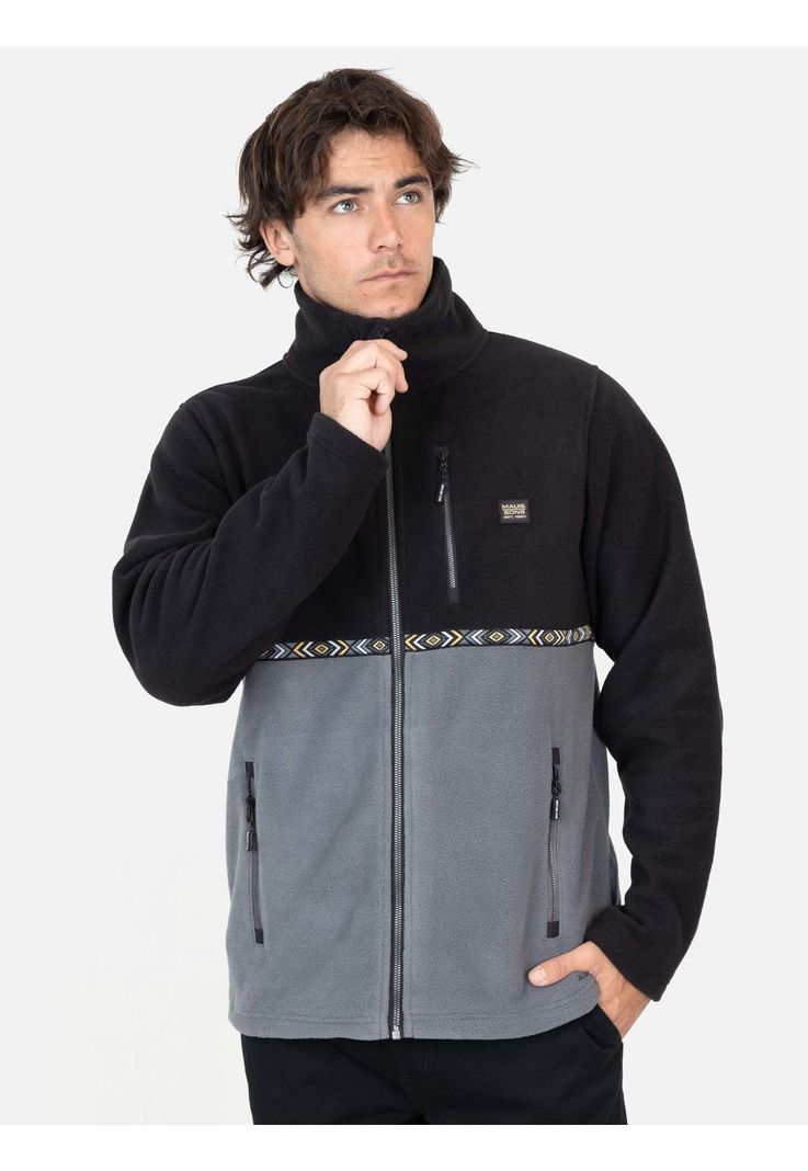 Poleron Micropolar Maxi Negro Hombre Maui And Sons-0