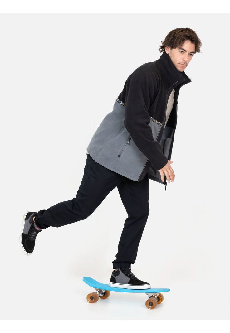 Poleron Micropolar Maxi Negro Hombre Maui And Sons-3