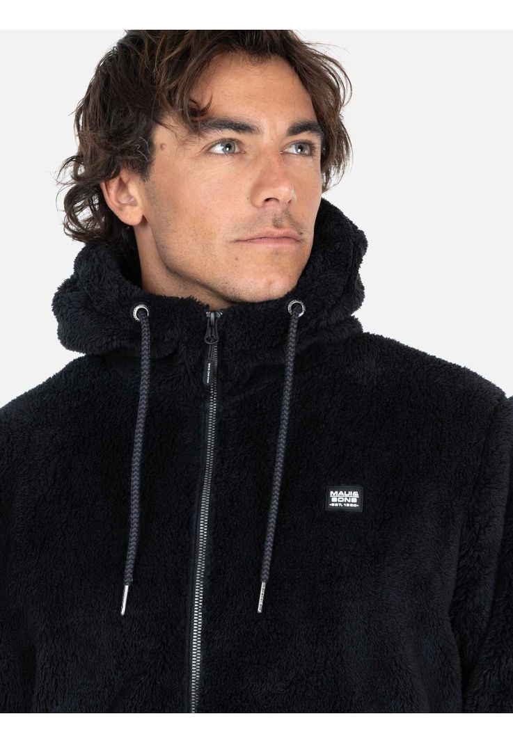 Poleron Chiporro Shore Negro Hombre Maui And Sons-2