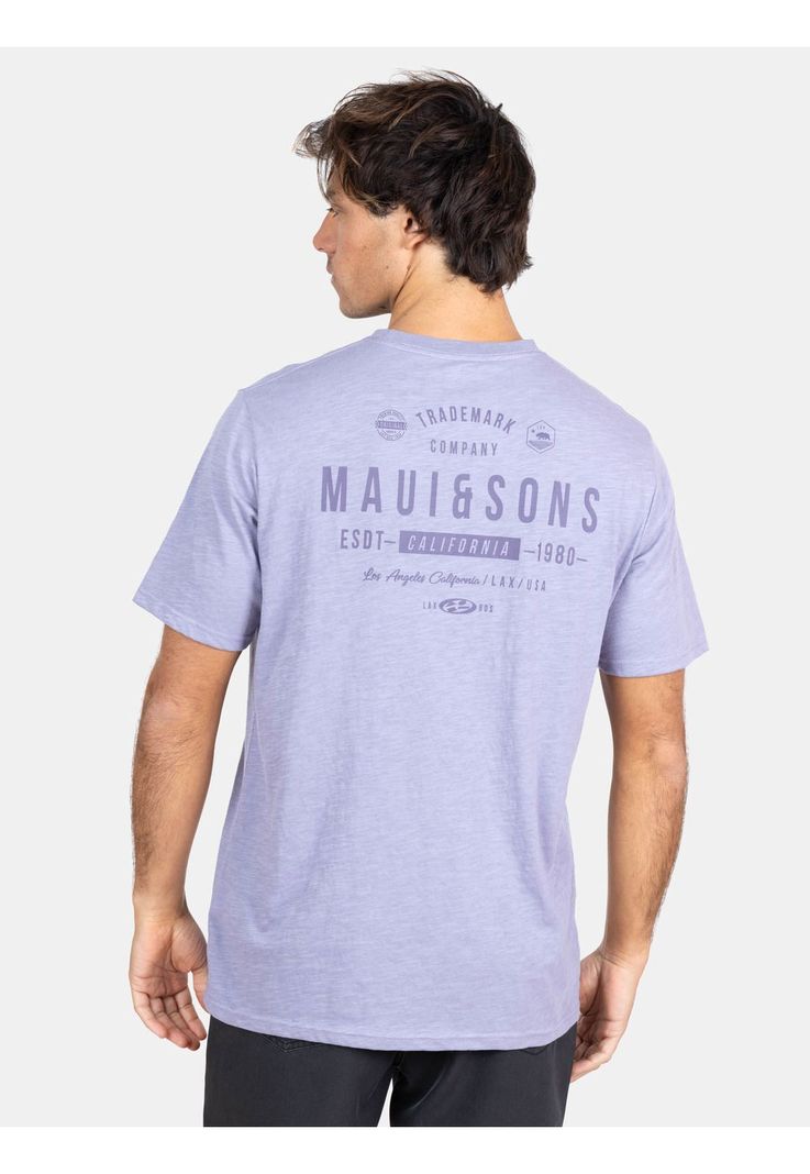 Polera MC Los Angeles Lax Morado Hombre Maui And Sons-1