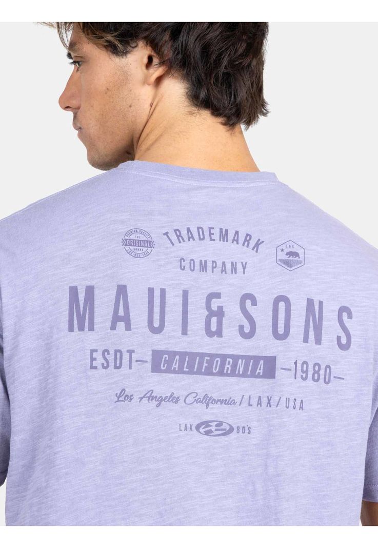 Polera MC Los Angeles Lax Morado Hombre Maui And Sons-3