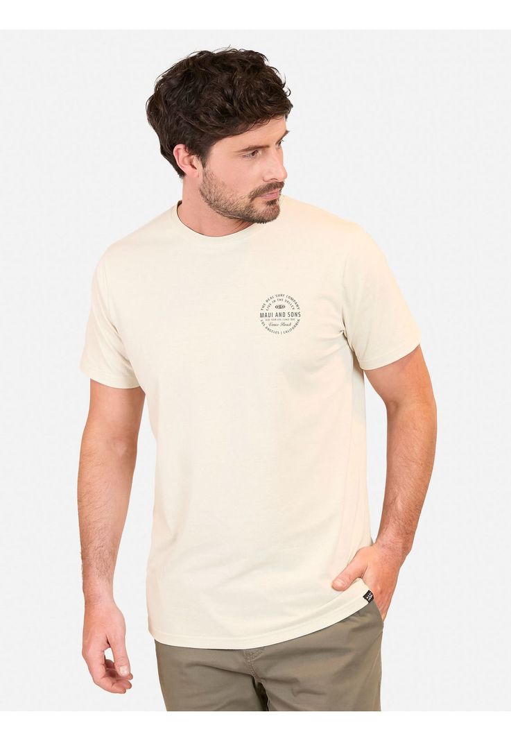 Polera MC Live In The Valley Beige Hombre Maui And Sons-0