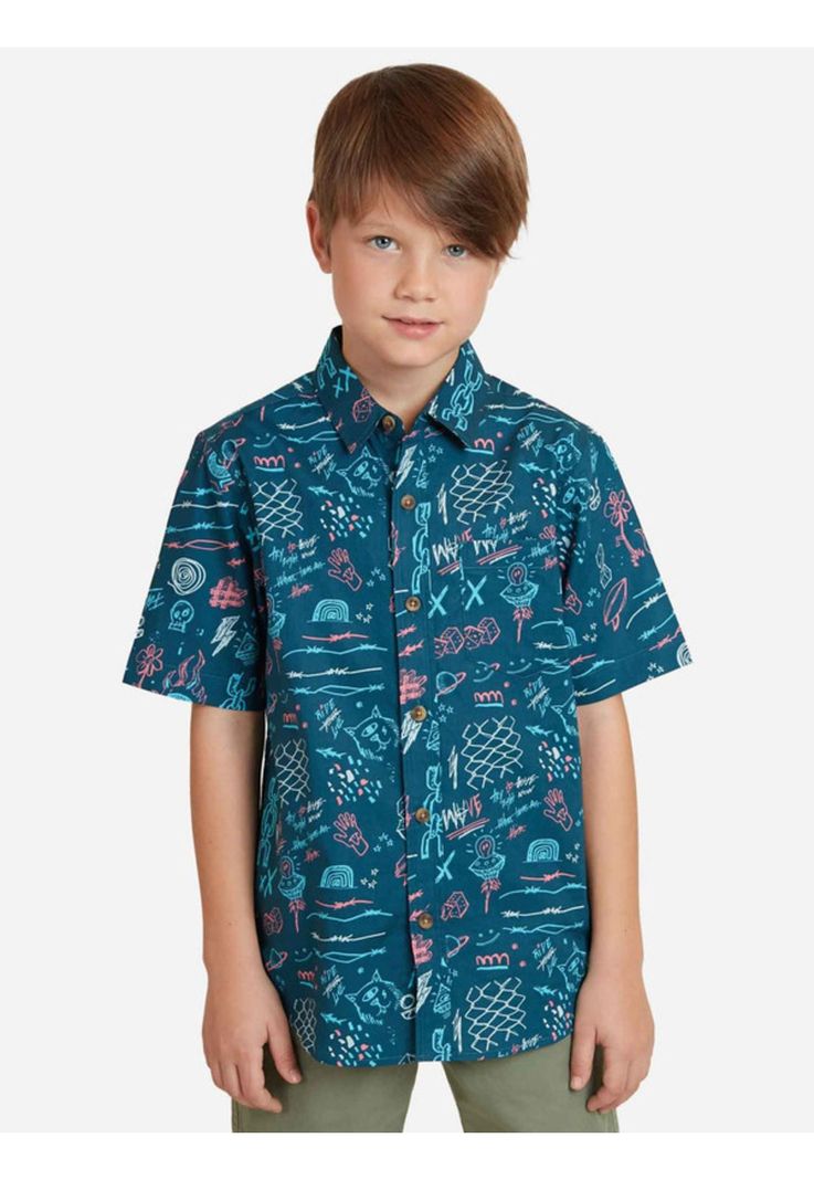 Camisa Grunge Graffiti Shirt Niño Multicolor Maui And Sons-0
