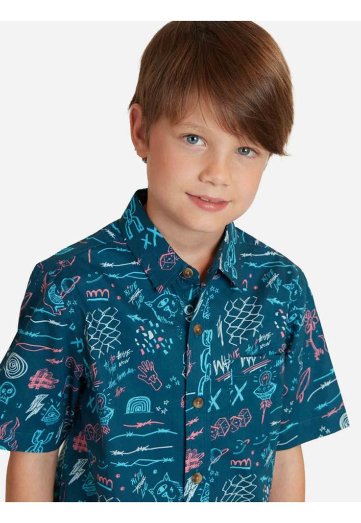 Camisa Grunge Graffiti Shirt Niño Multicolor Maui And Sons-2