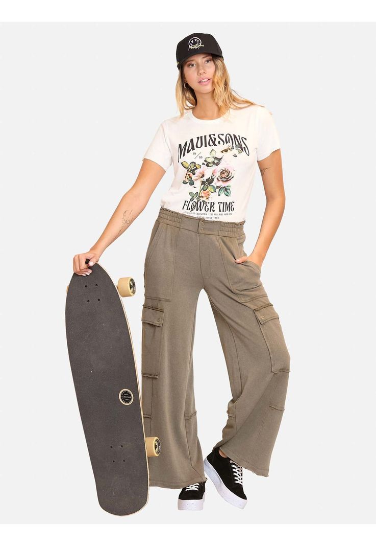 Pantalon Mystical Verde Mujer Maui And Sons-3