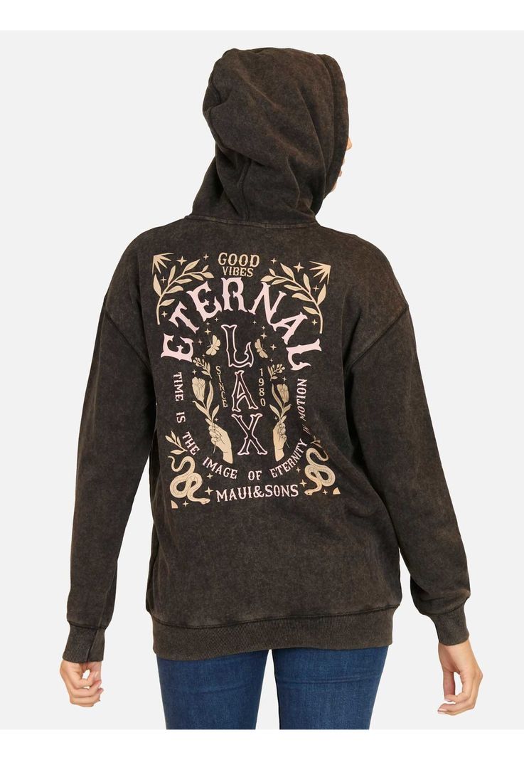 Poleron FZ Spirit Negro Mujer Maui And Sons-1