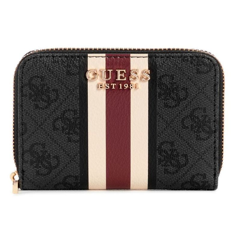 Billetera Guess Mujer Laurel Slg Small Zip Around Gris.-0